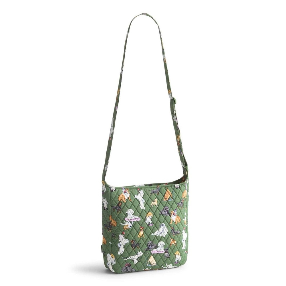 new Vera Bradley Dog Park  Essential XL Crossbody cotton Hipster bag